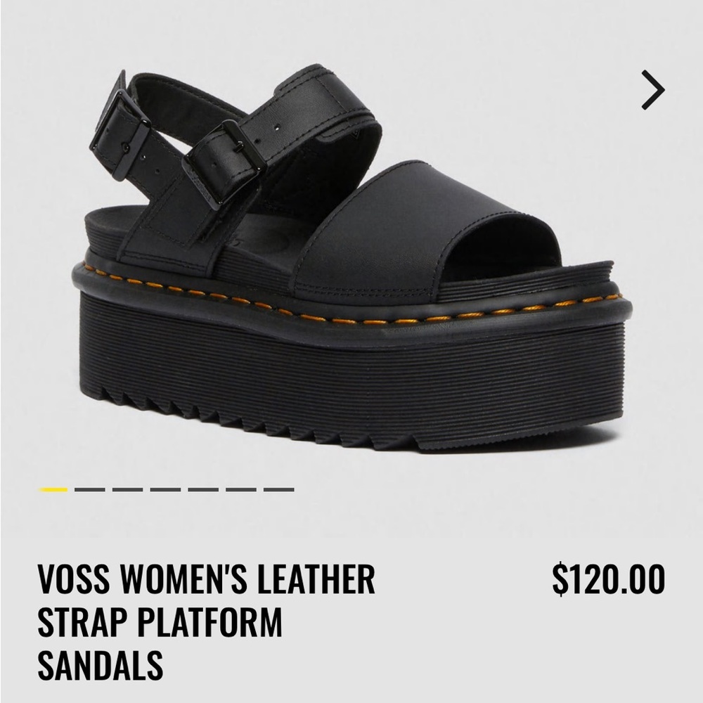 Dr. Martens platform sandals.  Size 8.